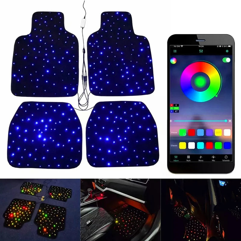 Tapis de Voiture Étoilés : Une ambiance lumineuse magique sous vos pieds