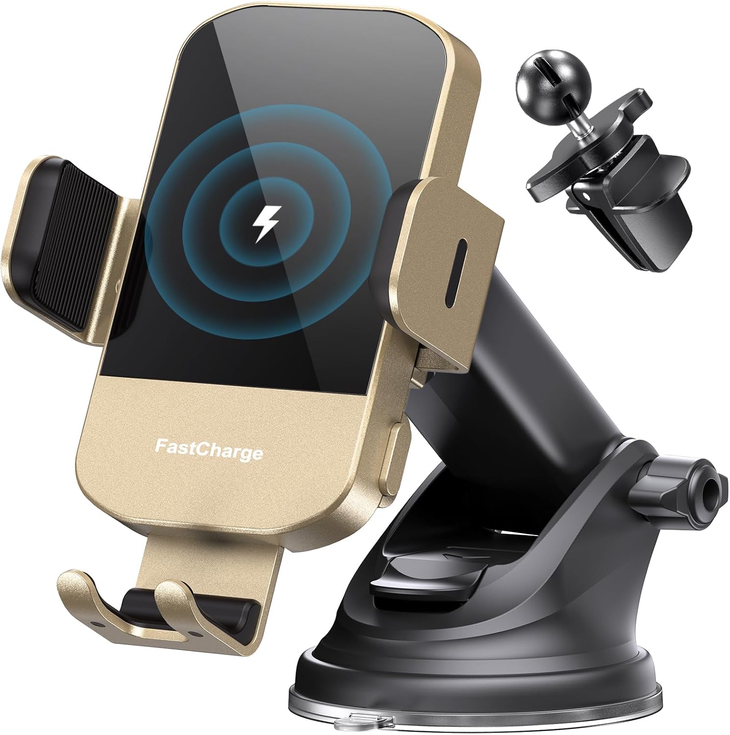 Chargeur Voiture 15 W Auto‑Clamp – Support Qi pour Téléphone