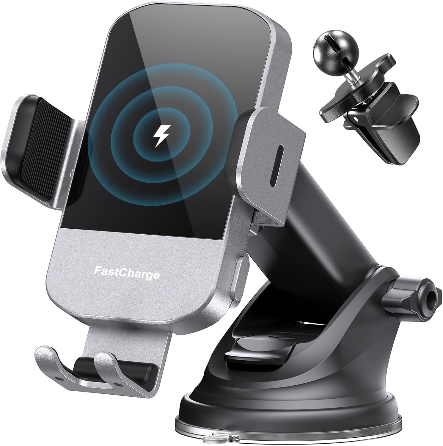 Chargeur Voiture 15 W Auto‑Clamp – Support Qi pour Téléphone