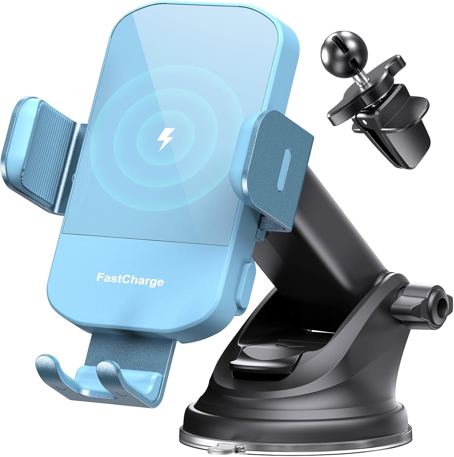 Chargeur Voiture 15 W Auto‑Clamp – Support Qi pour Téléphone