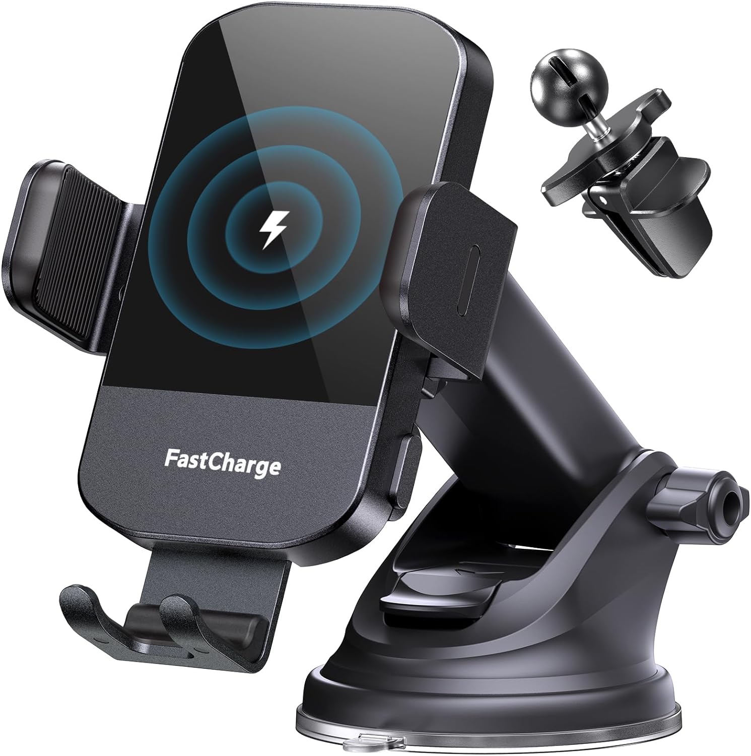 Chargeur Voiture 15 W Auto‑Clamp – Support Qi pour Téléphone