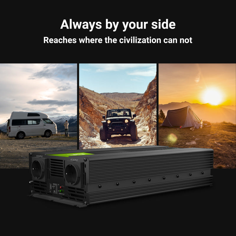 Convertisseur de voiture GreenCell 12V → 230V – 3000W (6000W crête)