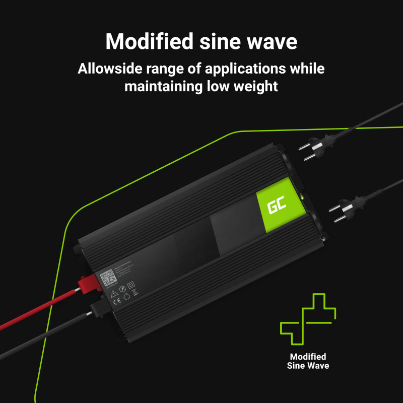 Convertisseur de voiture GreenCell 12V → 230V – 3000W (6000W crête)
